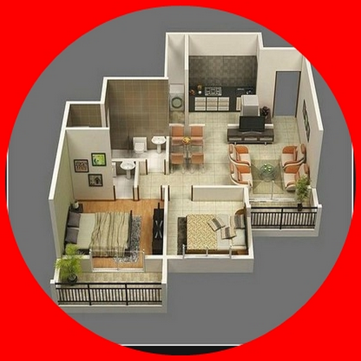 Plan Houses 3 D logo