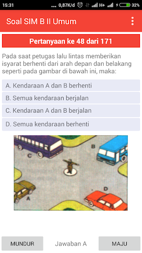 Soal Latihan SIM B II Umum Screen 3