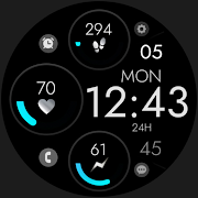 Digital Black Watch Face