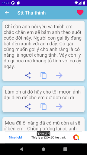 Stt Thả Thính - Tâm Trạng Screen 3