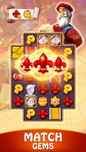 Android application Da Vinci Legends™ Match-3 Game screenshort