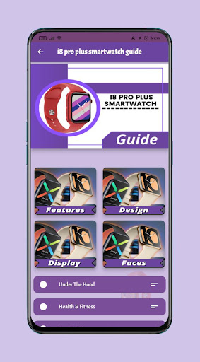 Android application i8 pro smartwatch guide screenshort