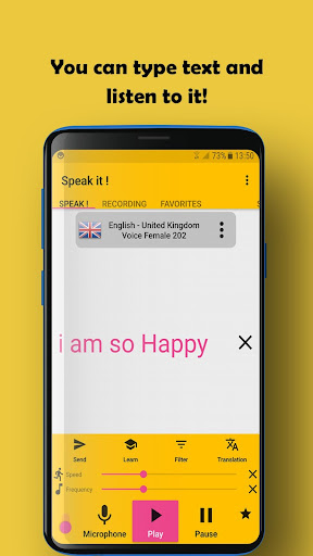 Android application Speak it screenshort