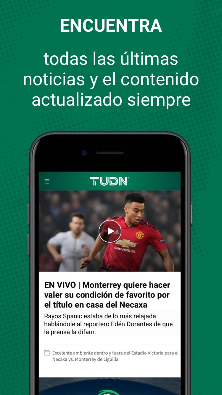 Android application TUDN: TU Deportes Network screenshort