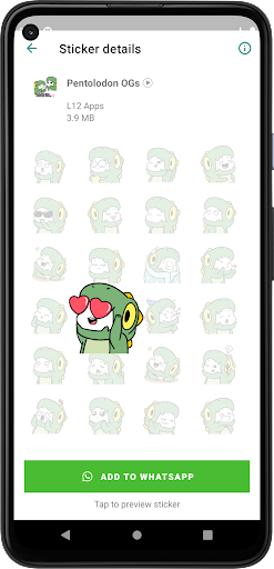 Dino Pentol Sticker for WA