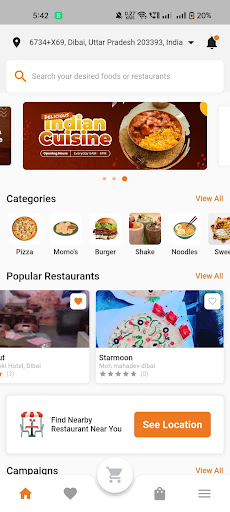 Android application PandaFoodz screenshort