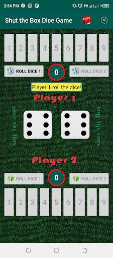 Shut-the-Box Dice Game Screen 2