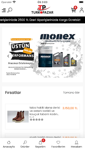 Android application TURKOPAZAR screenshort