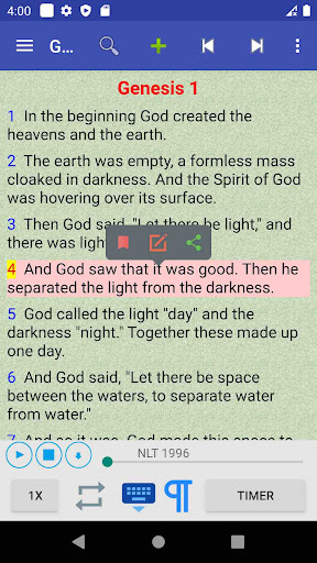 Android application NLT Audio Bible screenshort
