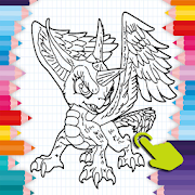 Tap to Color - Coloring Book Giant Lizard