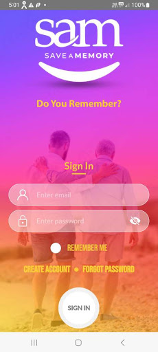 Android application SAM - Save a Memory screenshort