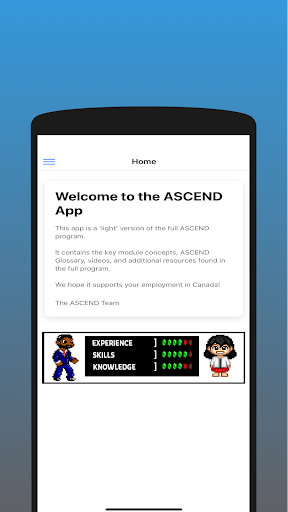 Android application ASCEND screenshort