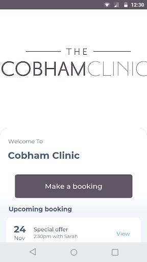 Android application Cobham Clinic screenshort