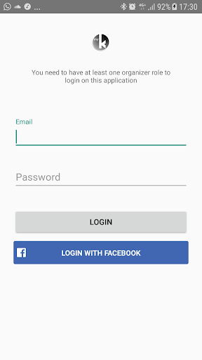 Android application myK Admin Scanner screenshort