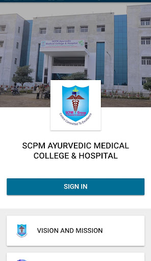 Android application SCPM AYURVEDIC MEDICAL COLLEGE screenshort