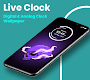 screenshot of Live Clock wallpaper app
