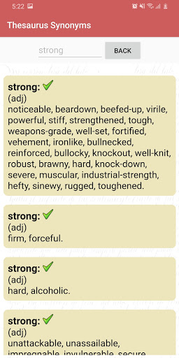 Thesaurus Synonyms Offline Screen 2