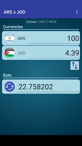 Android application Arg. Peso x Jordanian Dinar screenshort