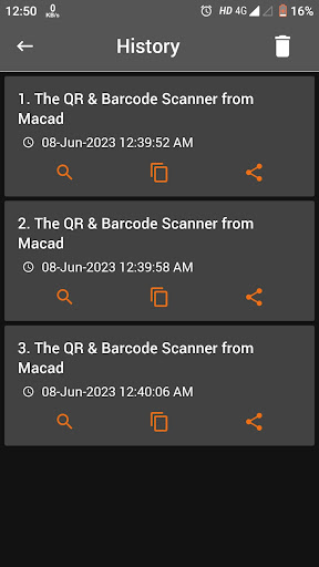 The QR Scanner Screen 2
