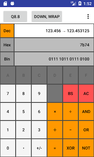Android application FixedPointCalc screenshort