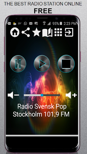 Android application SV Radio Svensk Pop Stockholm screenshort