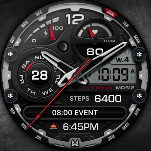 MD312 Analog watch face logo