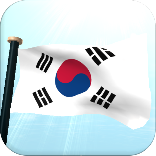 South Korea Flag 3D Wallpaper logo
