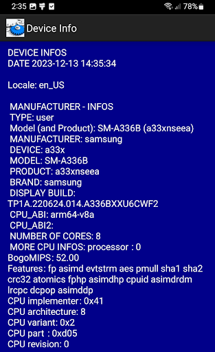 Your device internally Screen 2