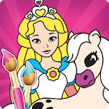 Pony & Princess Coloring Book icon