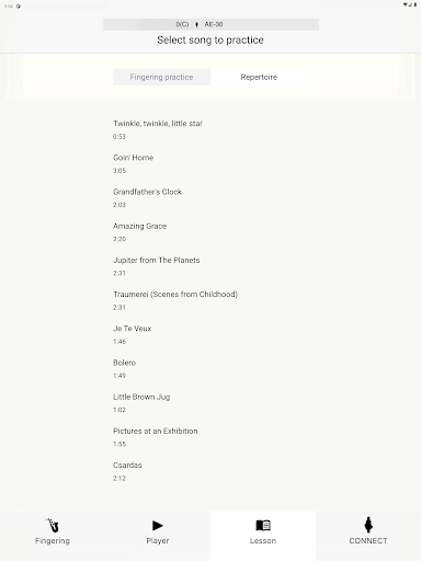 Screenshot of Aerophone Lesson