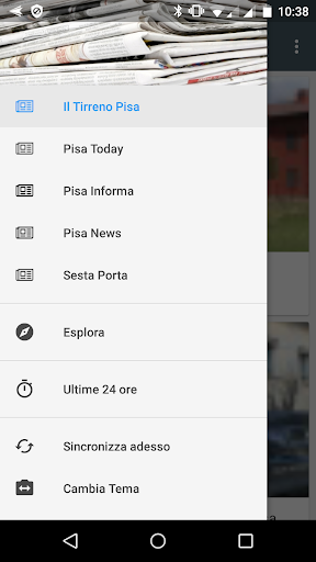 Android application Pisa notizie locali screenshort