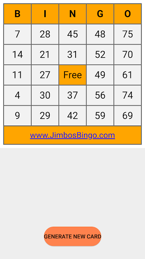 Jimbos Bingo Screen 3
