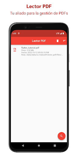 Android application Lector PDF screenshort