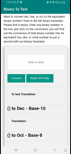 Translator binary Convert Binary