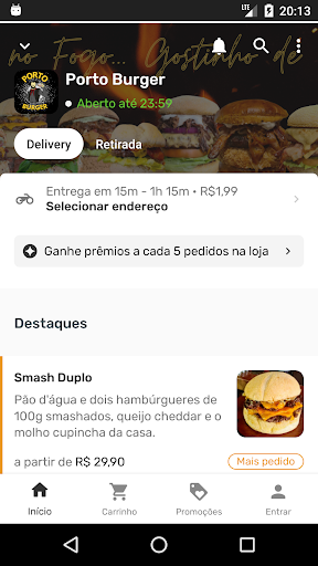 Android application Porto Burger screenshort