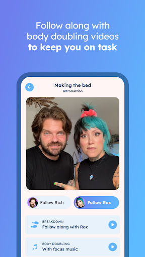 Screenshot of dubbii: the body doubling app