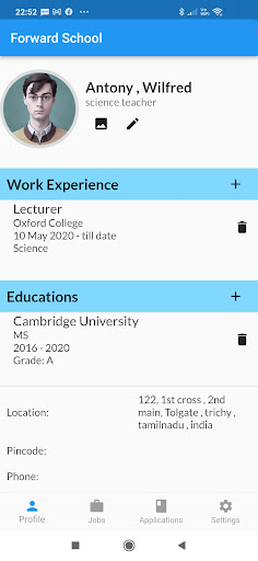 Android application Forward School screenshort
