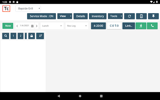 Android application RestaurantConnect screenshort