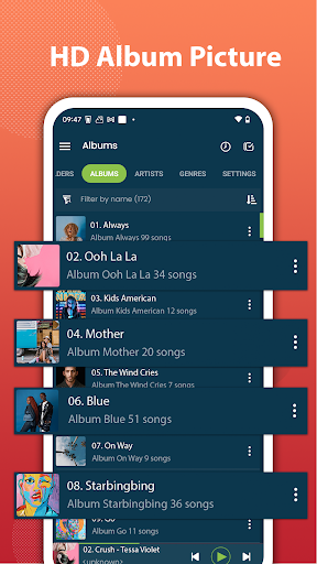 Screenshot of Music Player