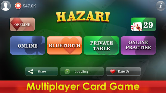 Hazari - 1000 Points Card Game Online Multiplayer