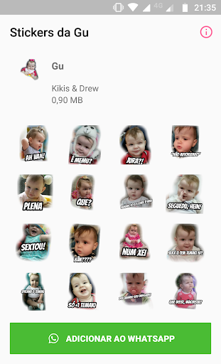 Android application Stickers da Gu screenshort