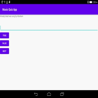 Android application Quiz App Music NV screenshort