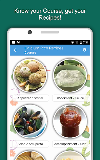 Screenshot of Calcium Rich Food Recipes