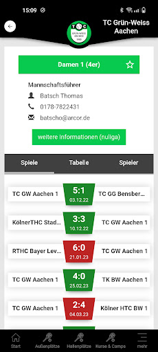 TC Grün-Weiss Aachen Screen 3
