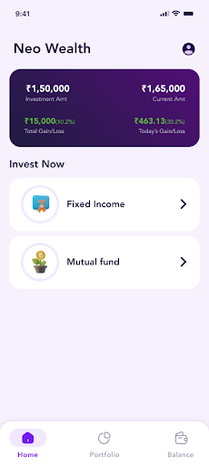 Neo Wealth: The Investment App Screen 3