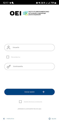 Android application Formación OEI Colombia screenshort
