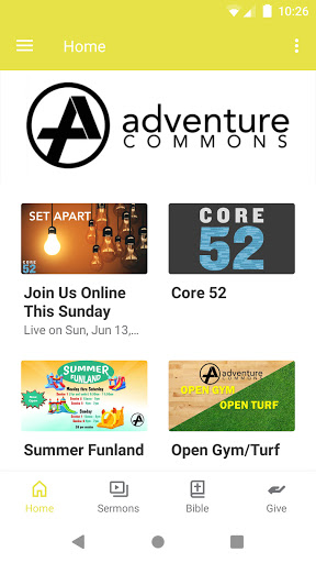 Android application The Adventure Church screenshort