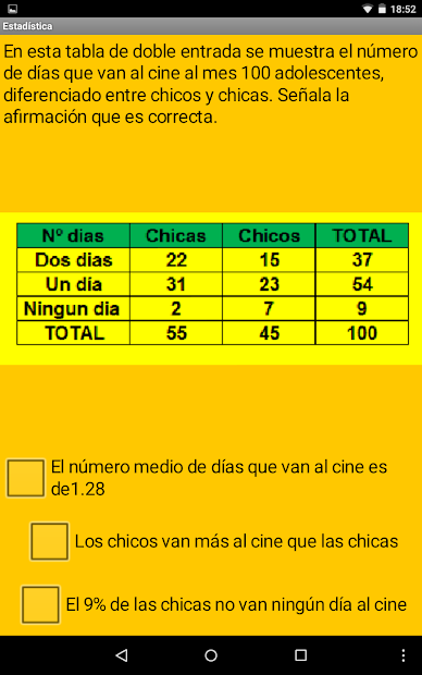 Screenshot 13 Test Estadística android