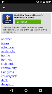 Cambridge English Dictionary Screenshot