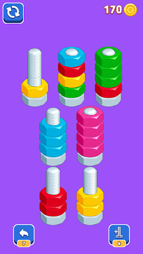 Android application Nuts Puzzle: Sort By Color screenshort